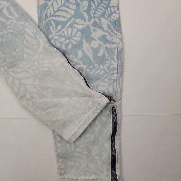 Mother Denim Sz 25 Jeans The Looker Ankle Zip Magical Flower Forest Of Dreams - Picture 5 of 10